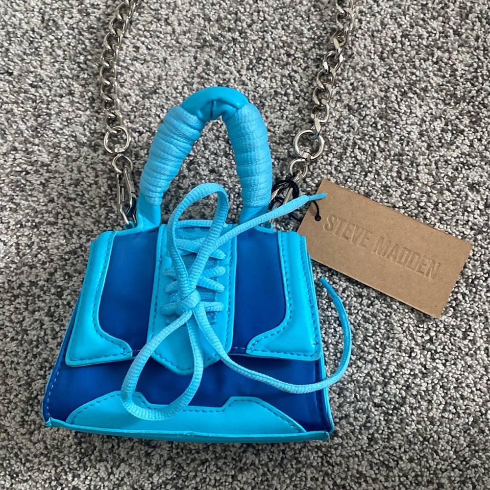 Steve Madden Bdoraa Turquoise Flap Top Handle Bag NWT